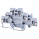 Emeletes ipari sorozatkapocs,rugós, sínre, szürke 500V 20A 0.08-2.5 mm2 6P