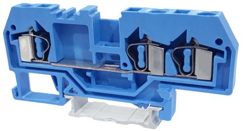 Nullavezető ipari sorozatkapocs, rugós, sínre, kék 800V 32A 0.08-4 mm2 3P