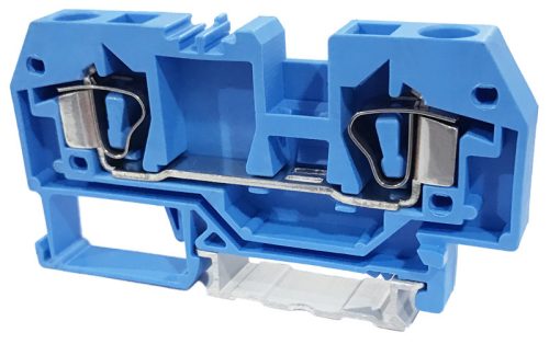Nullavezető ipari sorozatkapocs, rugós, sínre, kék 800V 41A 0.2-6 mm2 2P