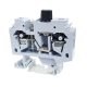 Biztosítékos ipari sorozatkapocs, rugós, sínre, szürke 220V 10A 0.2-6 mm2 2P