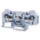 Mérő ipari sorozatkapocs, csavaros, sínre, szürke 250V 41A 0.2-6 mm2 2P