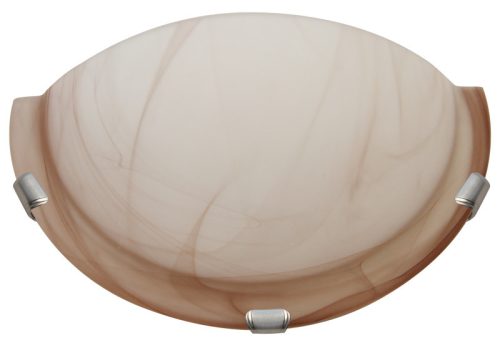 Üveg oldalfali fél UFO lámpatest, 1x60W bézs
