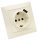 Süllyesztett csatlakozóaljzat USB töltővel 1×16A/250VAC, 2P+E, USB:5V,2100mA (SCHUKO)