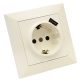 Süllyesztett csatlakozóaljzat USB töltővel 1×16A/250VAC, 2P+E, USB:5V,2100mA (SCHUKO)