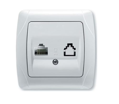 Panasonic Carmen RJ45 CAT 5E fali aljzat fehér keret