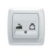 Panasonic Carmen RJ45 CAT 5E fali aljzat fehér keret