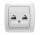 Panasonic Carmen RJ45 CAT 5E dupla fali aljzat fehér keret