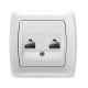 Panasonic Carmen RJ45 CAT 5E dupla fali aljzat fehér keret