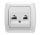 Panasonic Carmen RJ45 CAT6 + RJ11 CAT3 fali aljzat fehér keret