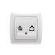 Panasonic Carmen RJ11 CAT3 fali aljzat fehér keret