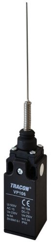 Helyzetkapcsoló, rugószáras 1×NO+1×NC, 6A/230V AC, 125mm, IP65