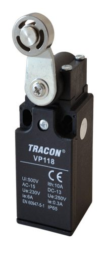 Helyzetkapcsoló, lengőkar-görgő 1×NO+1×NC, 6A/230V AC, 28mm, IP65