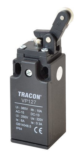 Helyzetkapcsoló, nyomógörgős 1×NO+1×NC, 6A/230V AC, IP65