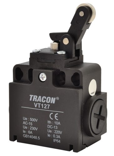 Helyzetkapcsoló, nyomógörgős 1×NO+1×NC, 6A/230V AC, IP65