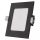LED süllyesztett lámpatest NEXXO, négyzet, fekete, 18W, CCT