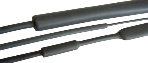 Zsugorcső, közepesfalú, 4:1 zsugorodás 12/3mm, gyantás, fekete
